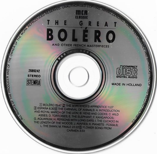 Maurice Ravel, Paul Dukas, ... - The Great Boléro And Other French Masterpieces (CD)