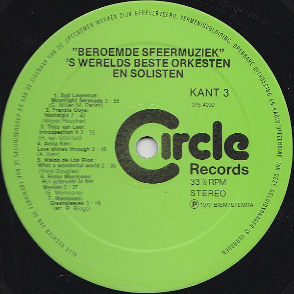 Various - Beroemde Sfeermuziek 1 (LP) 44770 42398 Vinyl LP VINYLSINGLES.NL