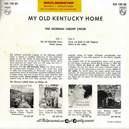 Norman Luboff Choir - My Old Kentucky Home (EP) 23781 Vinyl Singles EP Goede Staat