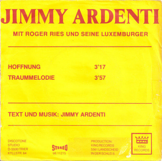 Jimmy Ardenti, Roger Ries Und Seine Luxemburger - Jimmy Ardenti Mit Roger Ries Und Seine Luxemburger
