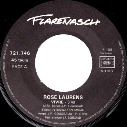 Rose Laurens - Vivre 32849 Vinyl Singles Goede Staat