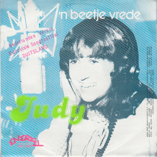 Judy - 'N Beetje Vrede Vinyl Singles Vinyl Very Good (VG) <br> Hoes Good Plus (G+)