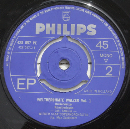 Wiener Staatsopernorchester - Weltberühmte Walzer No 1 (EP) Vinyl Singles EP VINYLSINGLES.NL