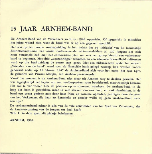 Arnhem-Band - 15 Jaar Arnhem-Band