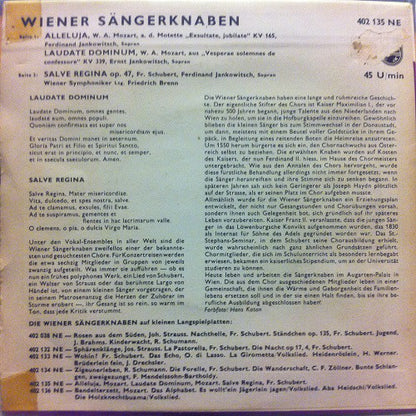 Wiener Sängerknaben, Friedrich Brenn - Wiener Sängerknaben 5 (EP) 18812 Vinyl Singles EP Goede Staat