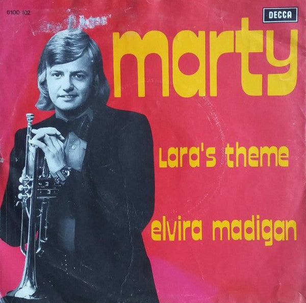 Marty Schreijenberg - Lara's Theme From Dr. Zhivago Vinyl Singles Vinyl Very Good (VG) <br> Hoes Good Plus (G+)