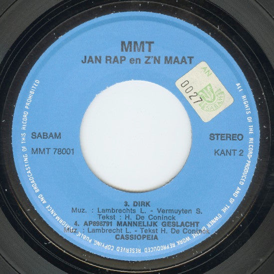Cassiopeia - Jan Rap En Zijn Maat 13101 Vinyl Singles VINYLSINGLES.NL