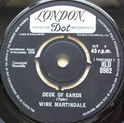 Wink Martindale - Deck Of Cards Vinyl Singles VINYLSINGLES.NL