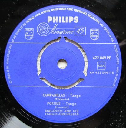 Malando And His Tango Orchestra - Campanillas (EP) Vinyl Singles EP VINYLSINGLES.NL