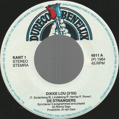 Strangers - Dikke Lou 41013 Vinyl Singles Vinyl Very Good (VG) <br> Hoes Good Plus (G+)