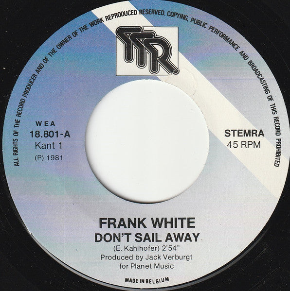 Frank White - Don't Sail Away 14098 Vinyl Singles Goede Staat