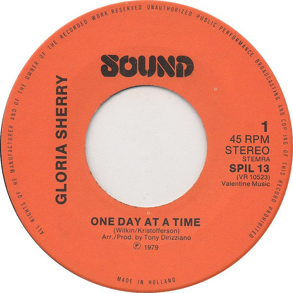 Gloria Sherry - One Day At A Time 29092 Vinyl Singles VINYLSINGLES.NL