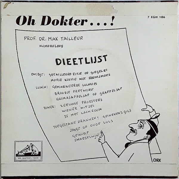 Max Tailleur - Oh, Dokter (EP) 11167 Vinyl Singles EP Goede Staat