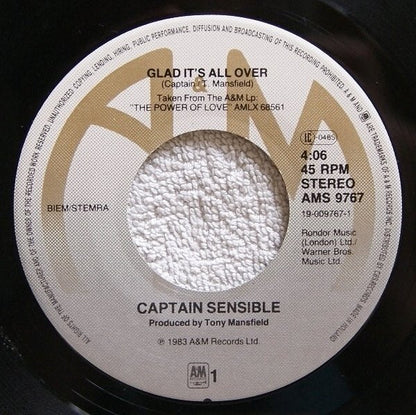 Captain Sensible - Glad It's All Over 15048 Vinyl Singles Goede Staat