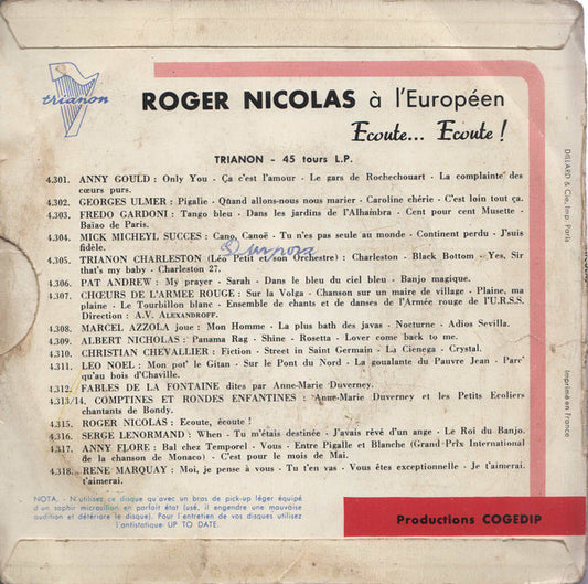 Roger Nicolas - A l'Européen