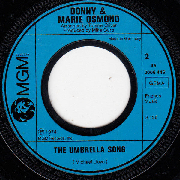 Donny & Marie Osmond - Umbrella Song 28311 Vinyl Singles VINYLSINGLES.NL