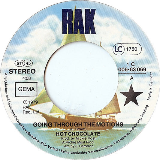 Hot Chocolate - Going Through The Motions 07389 Vinyl Singles VINYLSINGLES.NL