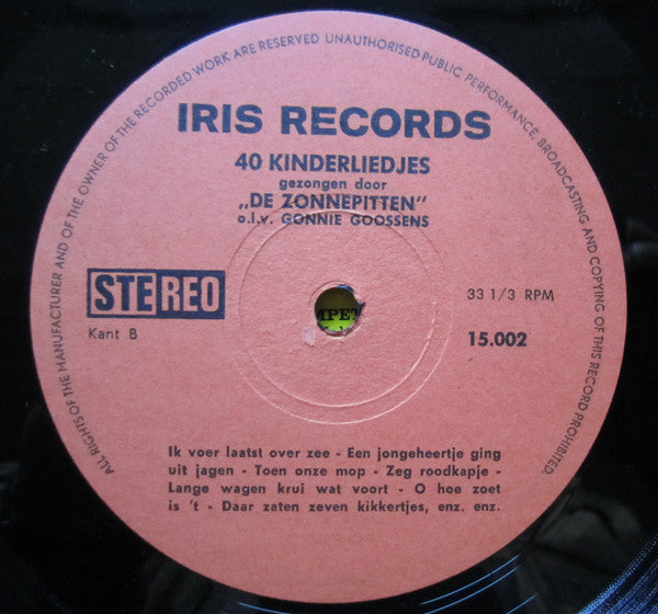 Zonnepitten O.l.v. Gonnie Goossens - 40 Kinderliedjes (LP) 40548 46763 Vinyl LP VINYLSINGLES.NL