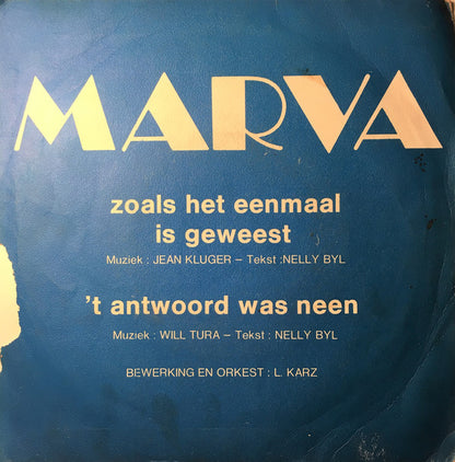 Marva - Zoals Het eenmaal Is Geweest Vinyl Singles VINYLSINGLES.NL