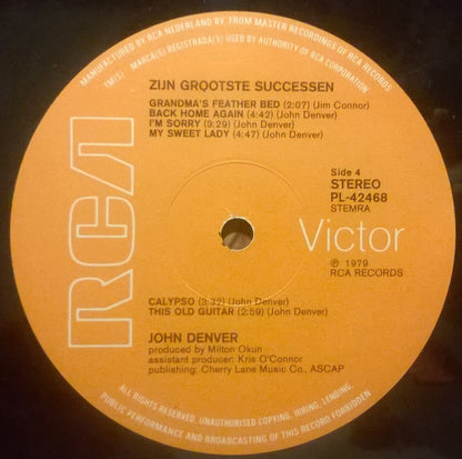 John Denver - Zijn Grootste Successen (LP) 50065 Vinyl LP Dubbel Goede Staat