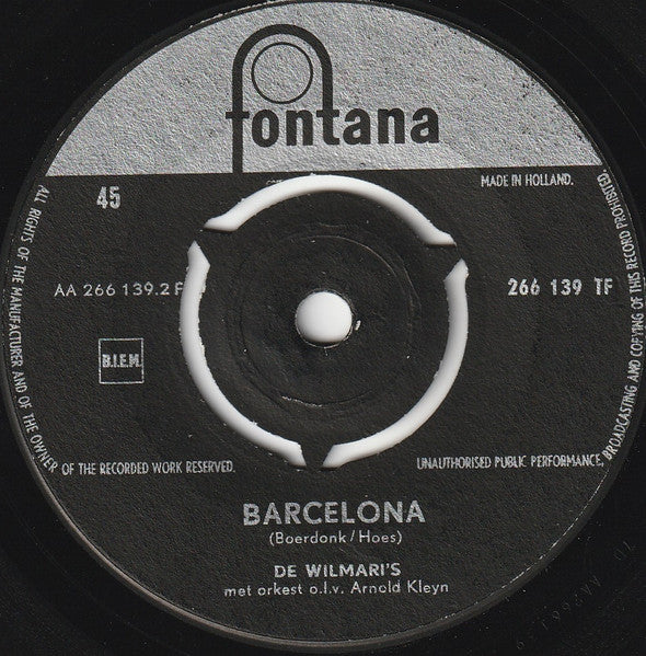 Wilmari's - Tabe Vinyl Singles VINYLSINGLES.NL