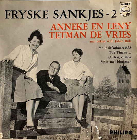 Anneke De Vries, Leny de Vries, Orkest o.l.v. Johan Bok - Fryske Sankjes - 2 (EP) 23989 Vinyl Singles EP Goede Staat