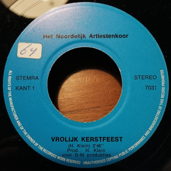 Noordelijk Artiestenkoor - Vrolijk Kerstfeest 07166 Vinyl Singles VINYLSINGLES.NL