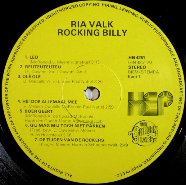 Ria Valk - Rocking Billy (LP) 48574 Vinyl LP VINYLSINGLES.NL