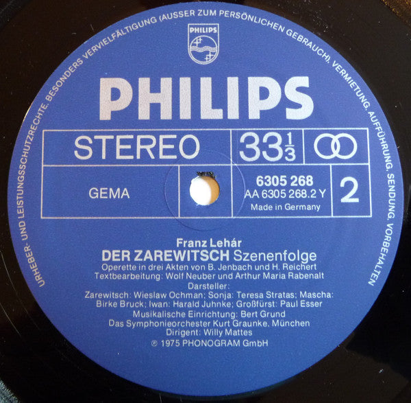 Franz Lehár - Der Zarewitsch (LP) 44372 Vinyl LP Goede Staat