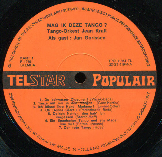 Tango Orkest Jean Kraft Als Gast: Jan Gorissen - Mag Ik Deze Tango (LP)