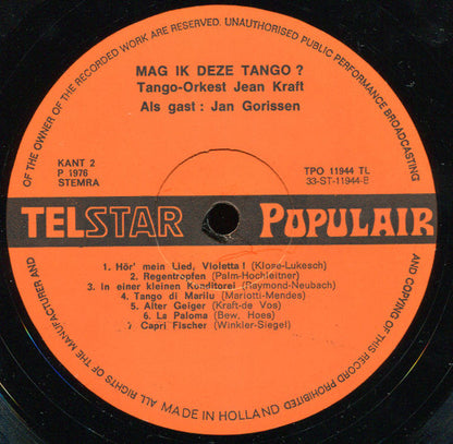Tango Orkest Jean Kraft Als Gast: Jan Gorissen - Mag Ik Deze Tango (LP) 42503 Vinyl LP VINYLSINGLES.NL