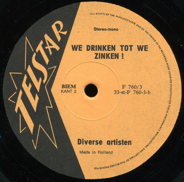Various - Johnny Hoes Presenteert: En We Drinken Tot We Zinken ! (LP)