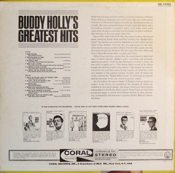 Buddy Holly's - Greatest Hits (LP) 49080 Vinyl LP VINYLSINGLES.NL