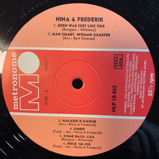 Nina & Frederik ‎- Nina & Frederik (LP)