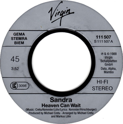 Sandra - Heaven Can Wait 35598 Vinyl Singles Goede Staat