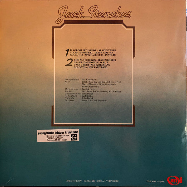 Jack Stenekes - Voor Hem Is Mijn Lied (LP) 40712 Vinyl LP VINYLSINGLES.NL