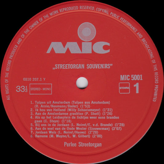 Perlee Streetorgan - Sound Picture Postcard From Holland (LP)