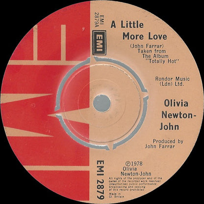 Olivia Newton-John - A Little More Love 39123 Vinyl Singles Goede Staat