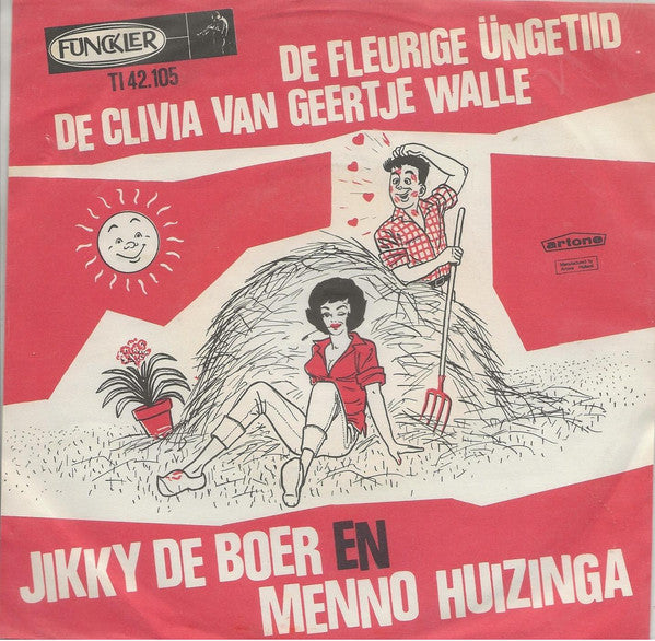 Jikky De Boer En Menno Huizinga - De Fleurige Ûngetiid 23982 23958 Vinyl Singles Goede Staat