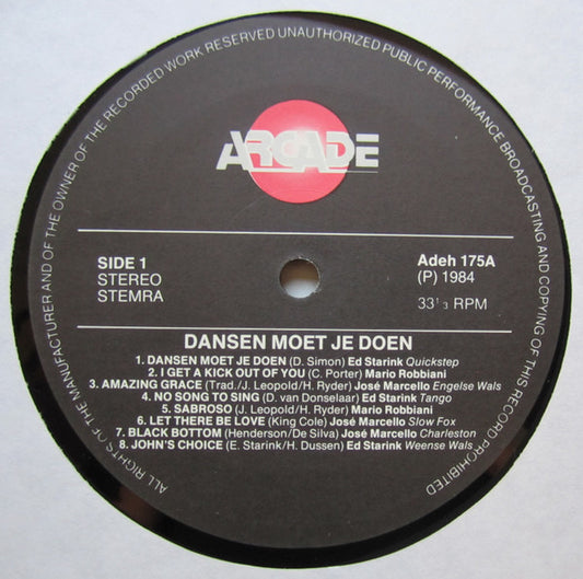 José Marcello, Mario Robbiani, Ed Starink - Dansen Moet Je Doen (LP)