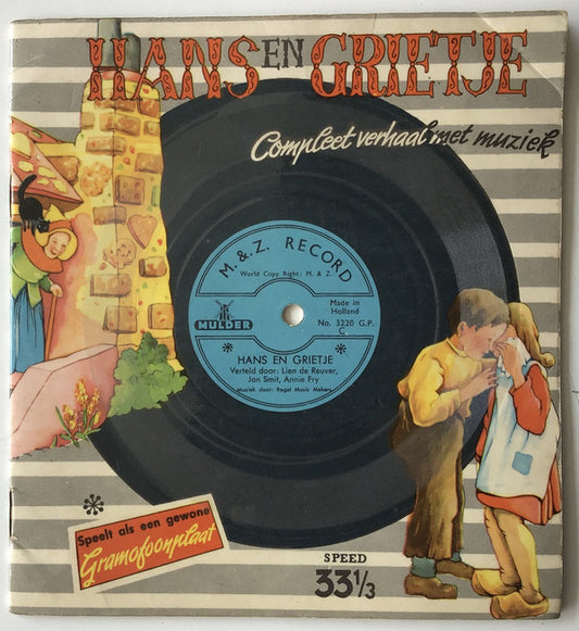 Lien de Reuver, Jan Smit , Annie Fry - Hans En Grietje (Flexdisk) Flexi-disk Vinyl Very Good (VG) <br> Hoes Good Plus (G+)