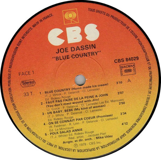 Joe Dassin - Blue Country (LP)