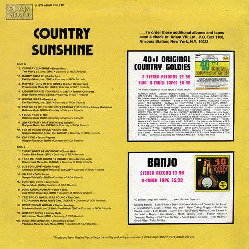 Various Artists - Country Sunshine (LP) 41209 Vinyl LP VINYLSINGLES.NL