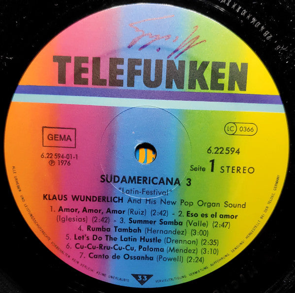 Klaus Wunderlich - Südamericana 3 (LP) 48925 Vinyl LP Goede Staat