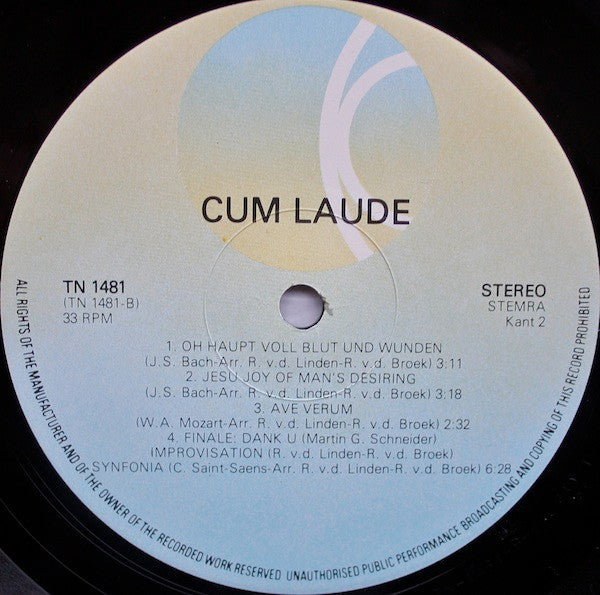 Cum Laude - Cum Laude (LP) 46273 Vinyl LP VINYLSINGLES.NL