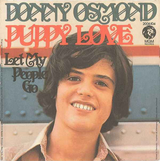 Donny Osmond - Puppy Love Vinyl Singles Vinyl Very Good (VG) <br> Hoes Good Plus (G+)