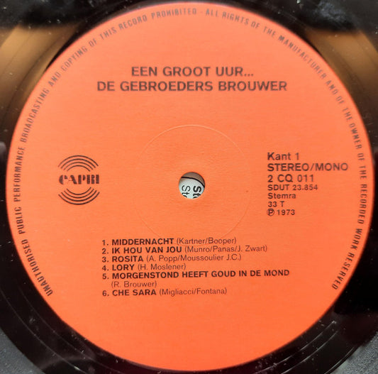Gebroeders Brouwer - Een Groot Uur... (LP) 51204 Vinyl LP Dubbel Vinyl Zeer Goed / Hoesje Goed "VINYLSINGLES.NL"