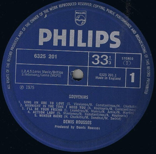 Démis Roussos - Souvenirs (LP)