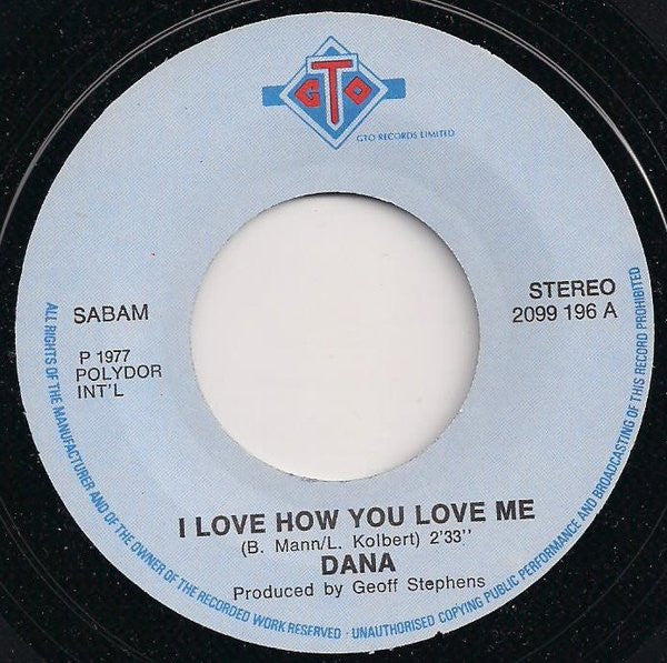 Dana - I Love How You Love Me 13313 33130 Vinyl Singles VINYLSINGLES.NL