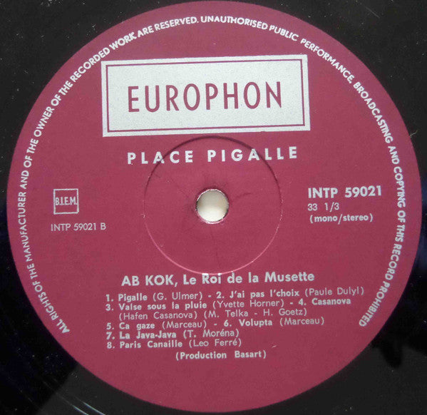 Ab Kok - Place Pigalle (LP) 46490 46490 Vinyl LP Goede Staat